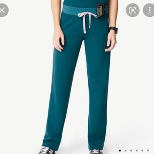 Figs Womens Livingston Scrub Pants in Caribbean Blue